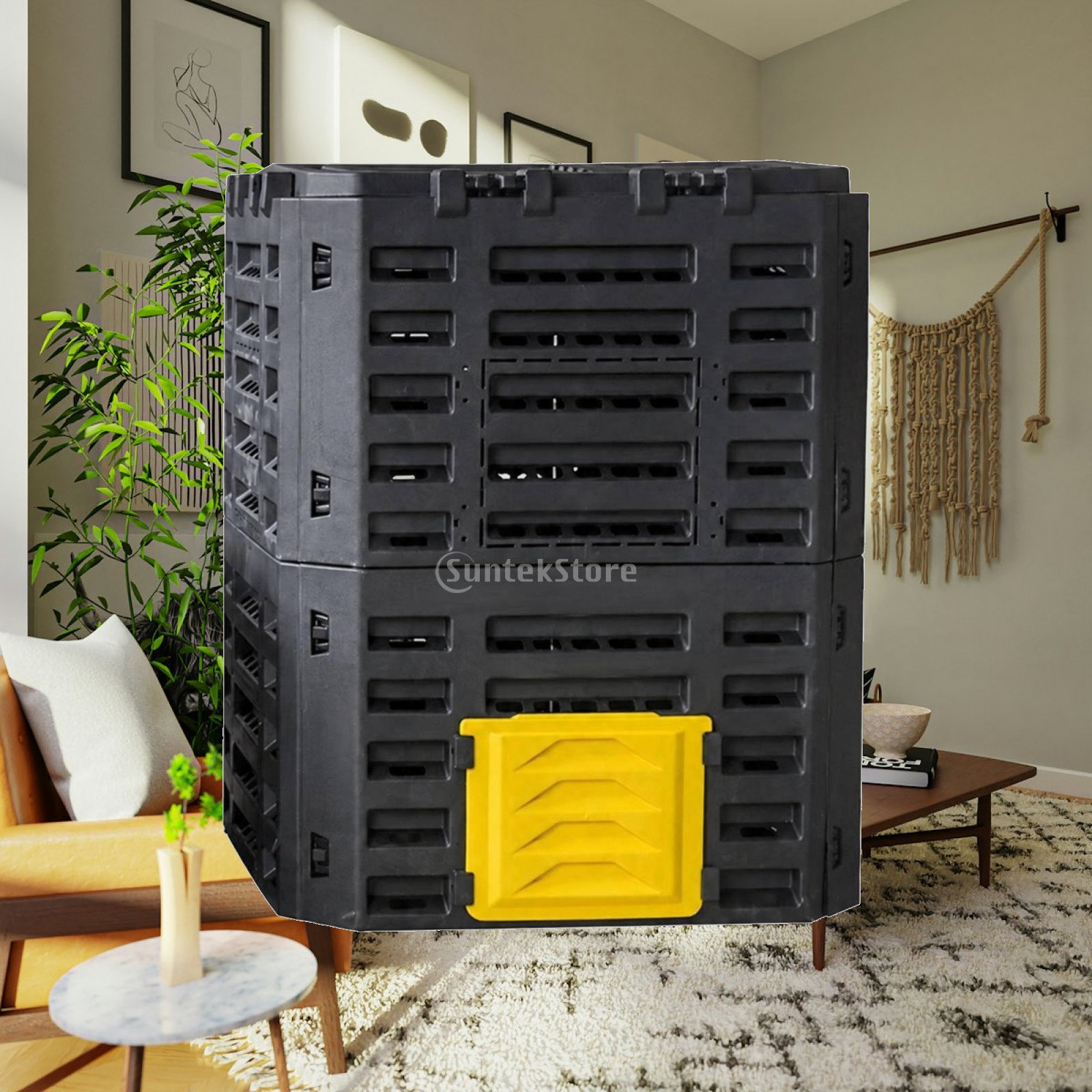 Compost Bin - حاوية سماد خارجية للحديقة مع باب