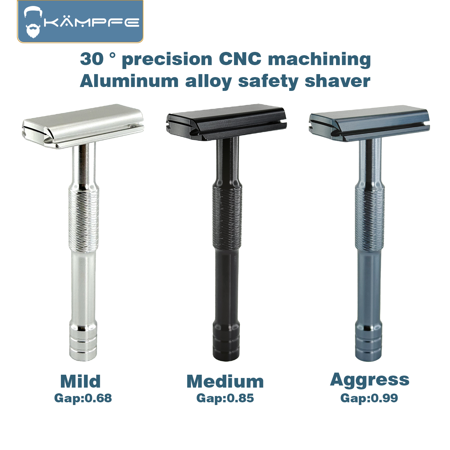 Safety Razor Handle - KAMPFE ماكينة حلاقة يدوية كلاسيكية من