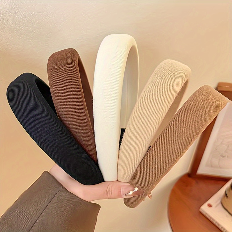 Eco Sponge - عصابة رأس إسفنجية بلون سادة للنساء،