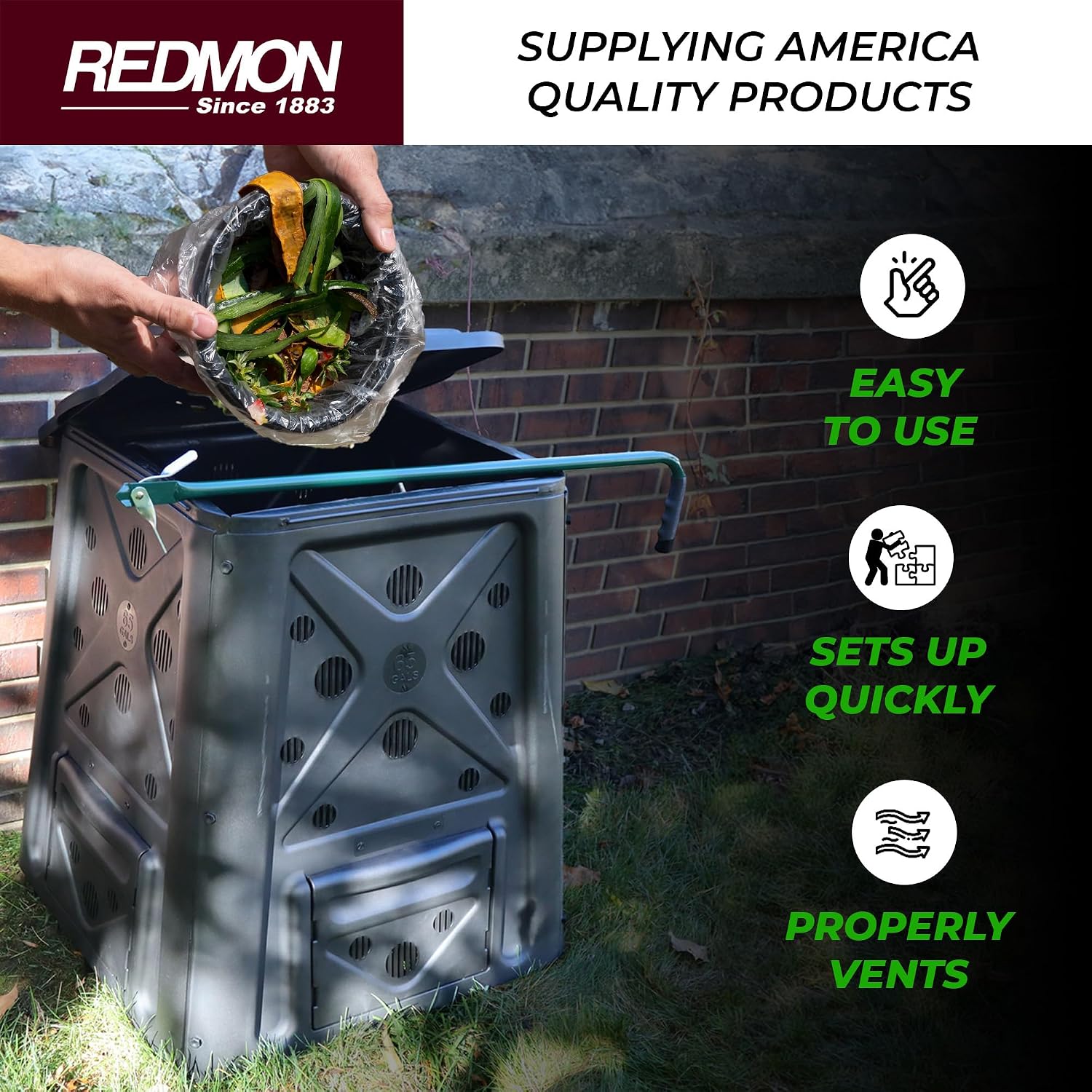 حاوية سماد خارجية من ريدمون بغ - مراجعة Compost Bin وسعره